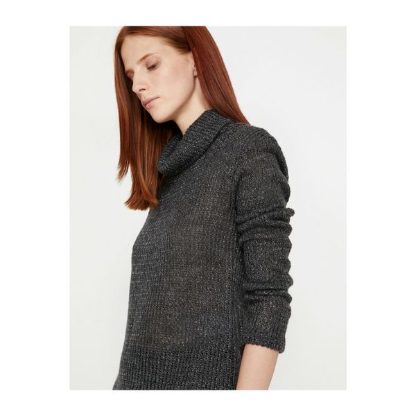 Koton Koton Women's Gray Turtleneck Sweater