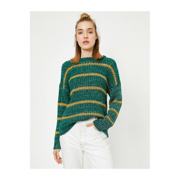 Koton Koton Women's Green Back Detailed Sweater