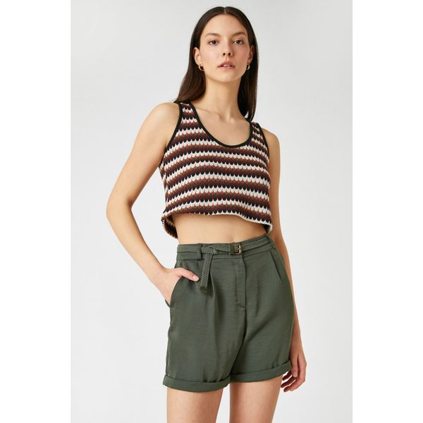 Koton Koton Women's Khaki Shorts & Bermuda