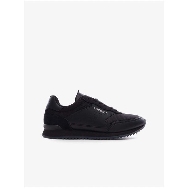 Lacoste Black Men's Sneakers with Leather Details Lacoste Partner - Men