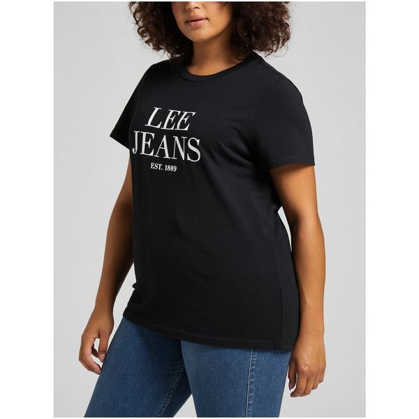 Lee Black Women's T-Shirt with Print Lee Graphic - Women