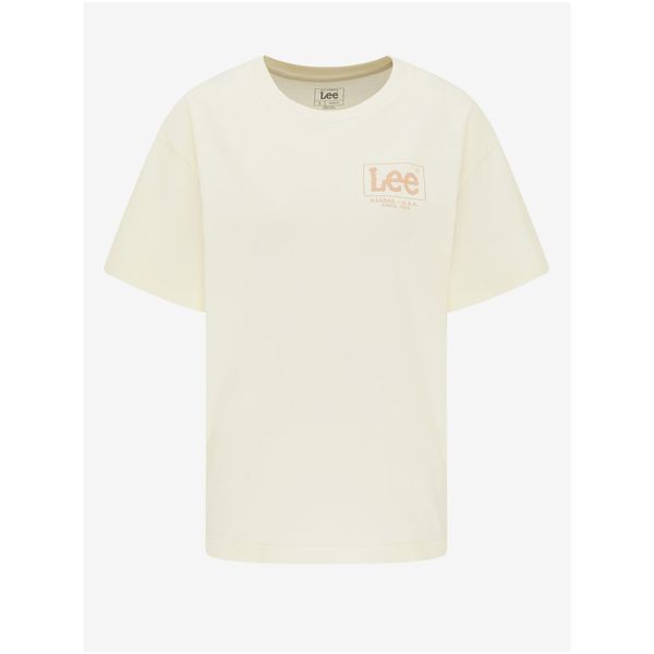 Lee Cream Women's T-Shirt with Lee Print - Women