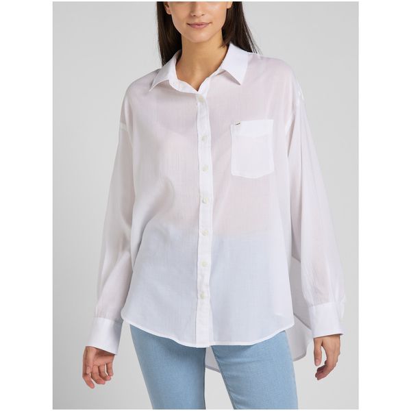 Lee White Women's Loose Shirt with Elongated Back Lee - Women