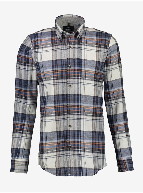 Lerros Blue-gray men's plaid shirt LERROS - Men