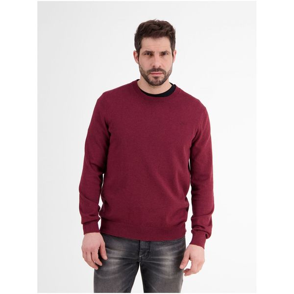 Lerros Burgundy men's basic sweater LERROS - Men