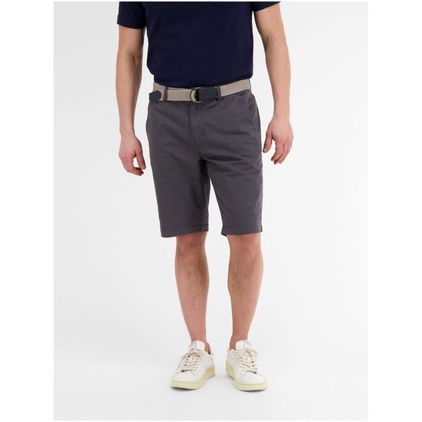 Lerros Grey Mens Chino Shorts with Strap LERROS - Men
