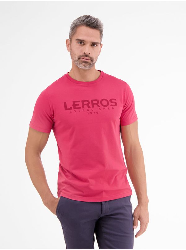 Lerros Pink men's T-shirt LERROS - Men