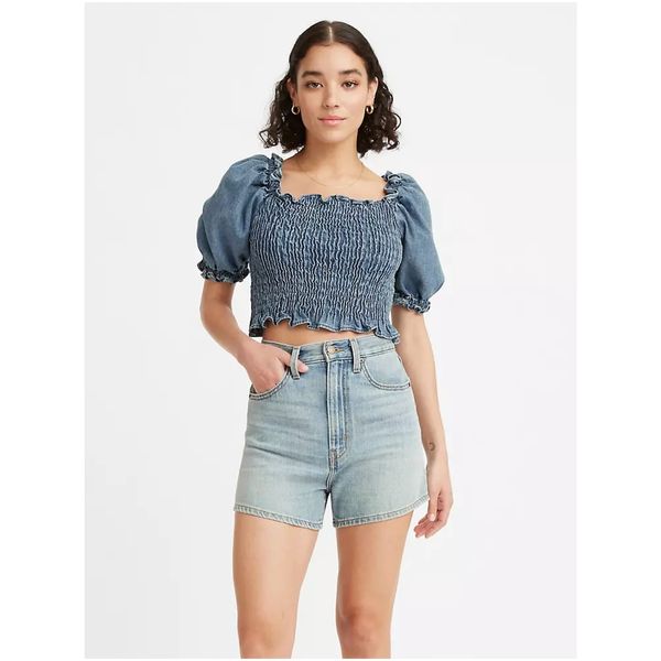 Levi's® Levi&#39;s Blue Women&#39;s Cropped Blouse with Balloon Sleeves Levi&#39;s® - Women