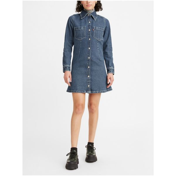 Levi's® Levi&#39;s Blue Women&#39;s Denim Shirt Short Dress Levi&#39;s® - Women