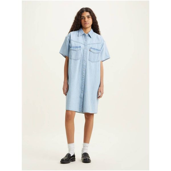 Levi's® Levi&#39;s Light Blue Denim Shirt Dress Levi&#39;s® Elowen Western - Women