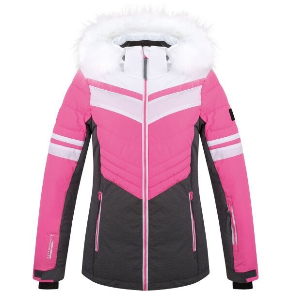 LOAP Dámská lyžařská bunda LOAP ORINNA Růžová/Černá/Bílá