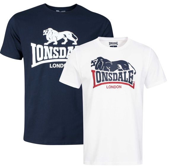 Lonsdale Koszulka męska Lonsdale 113975-White/Navy