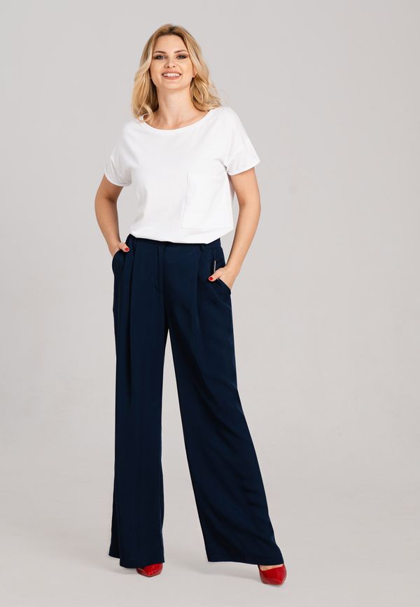 Look Made With Love Look Made With Love Woman's Trousers 249 Odyseusz Navy Blue