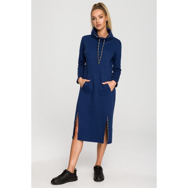 Made Of Emotion Made Of Emotion Woman's Dress M688 Navy Blue