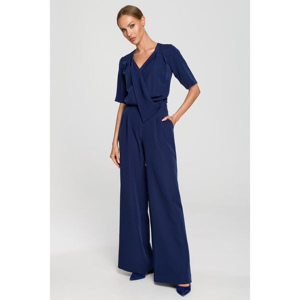 Made Of Emotion Made Of Emotion Woman's Jumpsuit M703 Navy Blue
