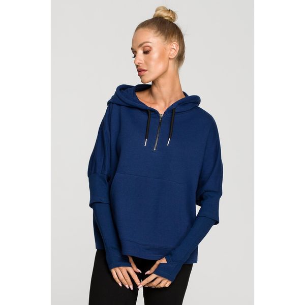 Made Of Emotion Made Of Emotion Woman's Sweatshirt M689 Navy Blue