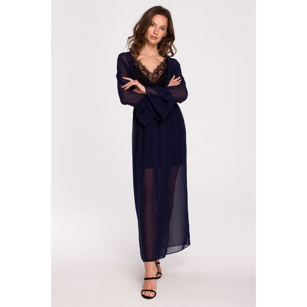 Makover Makover Woman's Dress K136 Navy Blue