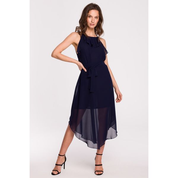 Makover Makover Woman's Dress K137 Navy Blue