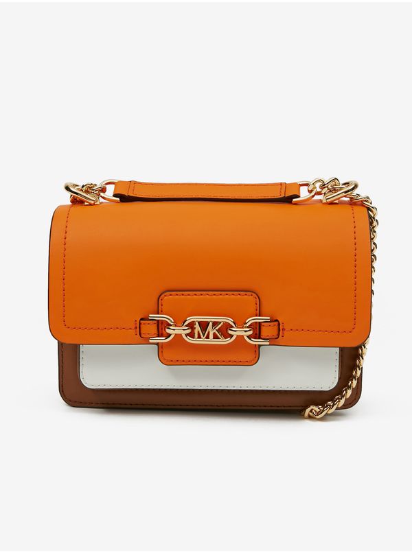 Michael Kors Brown-Orange Women's Leather Handbag Michael Kors Heather - Women