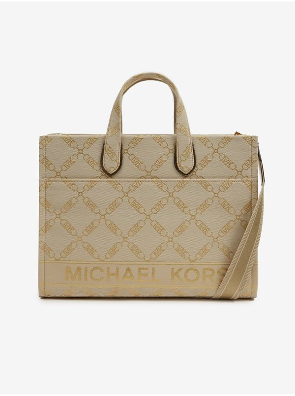 Michael Kors Light Brown Women's Patterned Handbag Michael Kors Grab Tote - Women