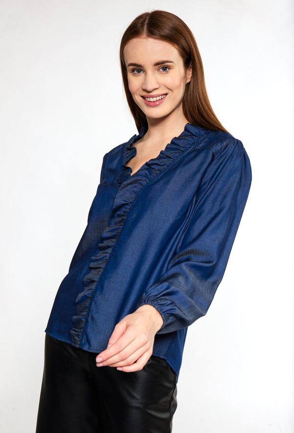 MONNARI MONNARI Woman's Blouses Women's Blouse With Frill At The Neckline