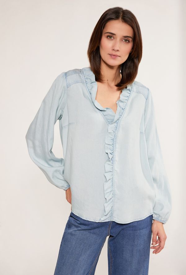 MONNARI MONNARI Woman's Blouses Women's Blouse With Frill At The Neckline