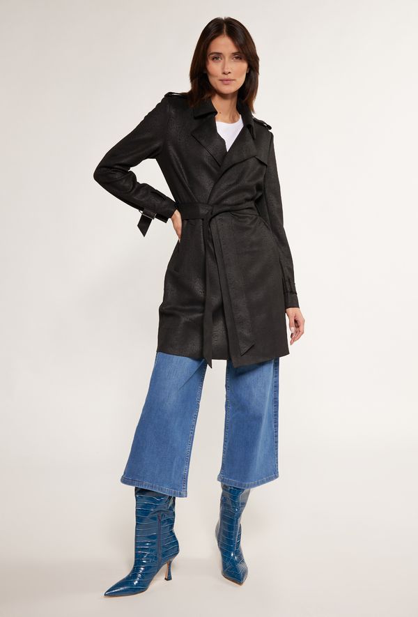 MONNARI MONNARI Woman's Coats Imitation Suede Trench Coat Multi Black