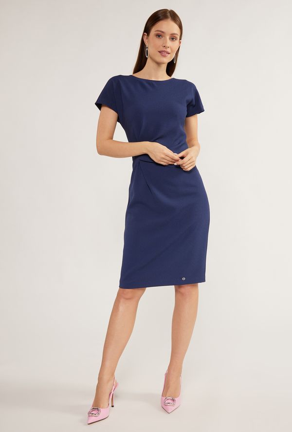 MONNARI MONNARI Woman's Dresses Elegant Dress With Decorative Ruffles Navy Blue