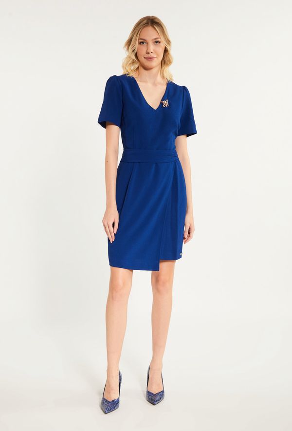 MONNARI MONNARI Woman's Dresses Formal Women's Dress With Brooch Navy Blue