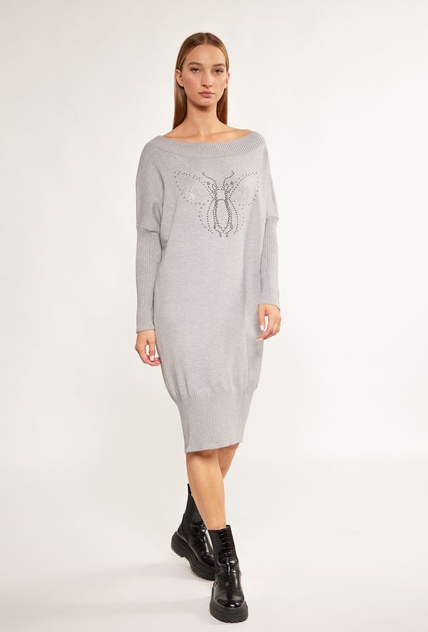 MONNARI MONNARI Woman's Dresses Sweater Dress With Rhinestone Pattern