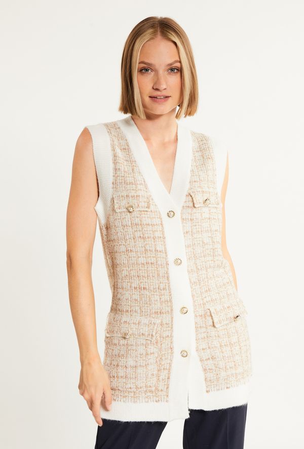 MONNARI MONNARI Woman's Jackets Sweater Vest With Jewelry Buttons
