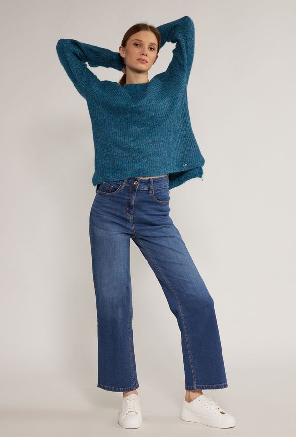 MONNARI MONNARI Woman's Jumpers & Cardigans Shimmering Sweater With Half-Turtleneck