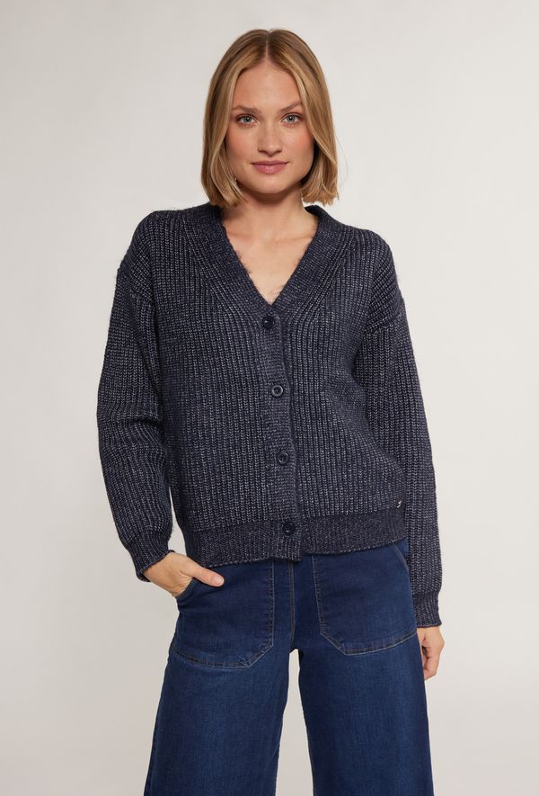 MONNARI MONNARI Woman's Jumpers & Cardigans Sweater Fastened With Buttons Navy Blue