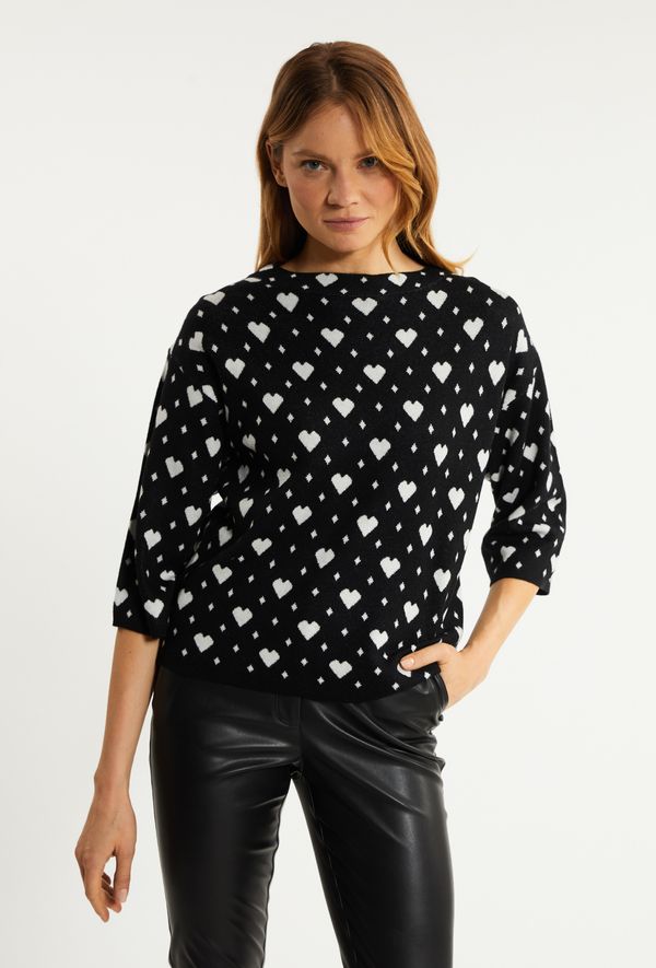 MONNARI MONNARI Woman's Jumpers & Cardigans Sweater With A Pattern In The Heart