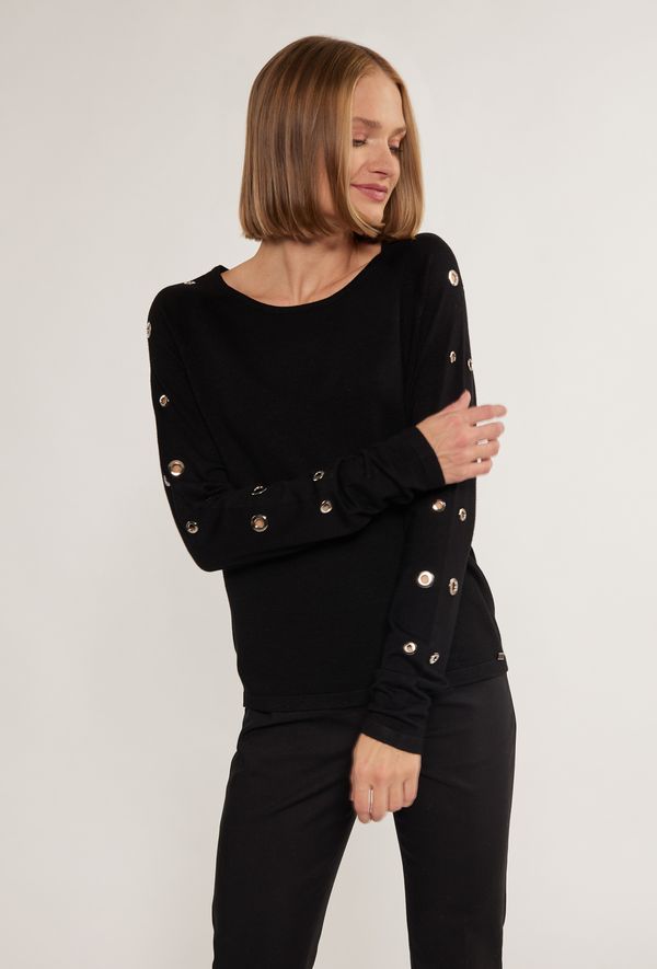 MONNARI MONNARI Woman's Jumpers & Cardigans Sweater With Decoration On The Sleeves