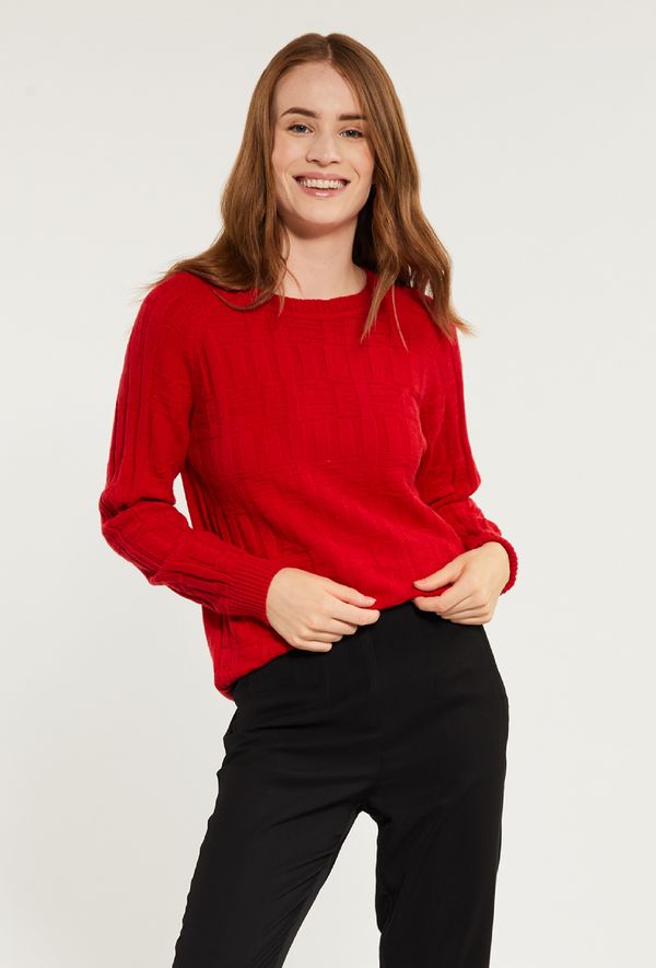 MONNARI MONNARI Woman's Jumpers & Cardigans Women's Sweater In A Woven Pattern