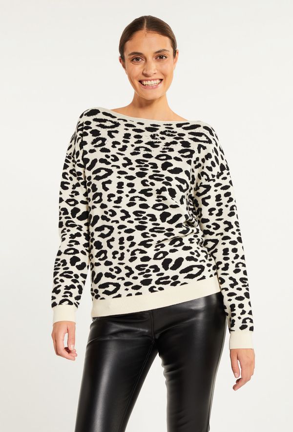 MONNARI MONNARI Woman's Jumpers & Cardigans Women's Sweater With Animal Pattern