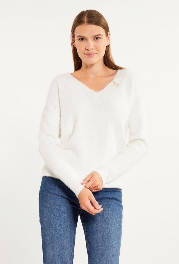 MONNARI MONNARI Woman's Jumpers & Cardigans Women's Sweater With Brooch