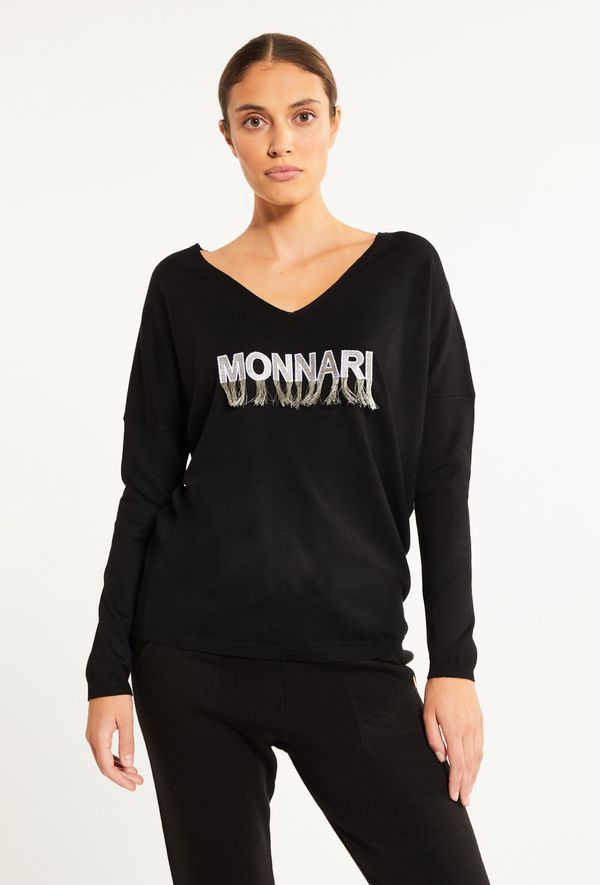 MONNARI MONNARI Woman's Jumpers & Cardigans Women's Sweater With Decorative Inscription