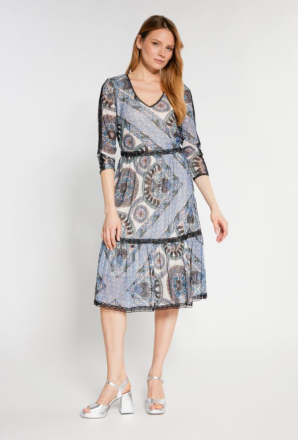 MONNARI MONNARI Woman's Mini Dresses Dress With Animal Pattern Multi Blue