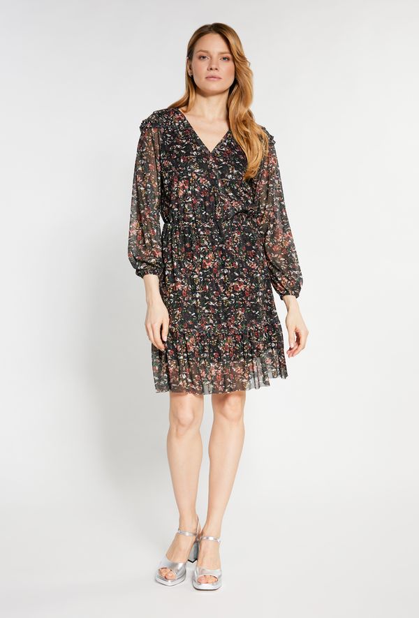 MONNARI MONNARI Woman's Mini Dresses Shirt Dress Made Of Viscose Multi Black