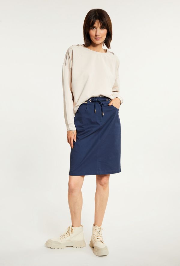 MONNARI MONNARI Woman's Mini Skirts Cotton Skirt With Binding Navy Blue