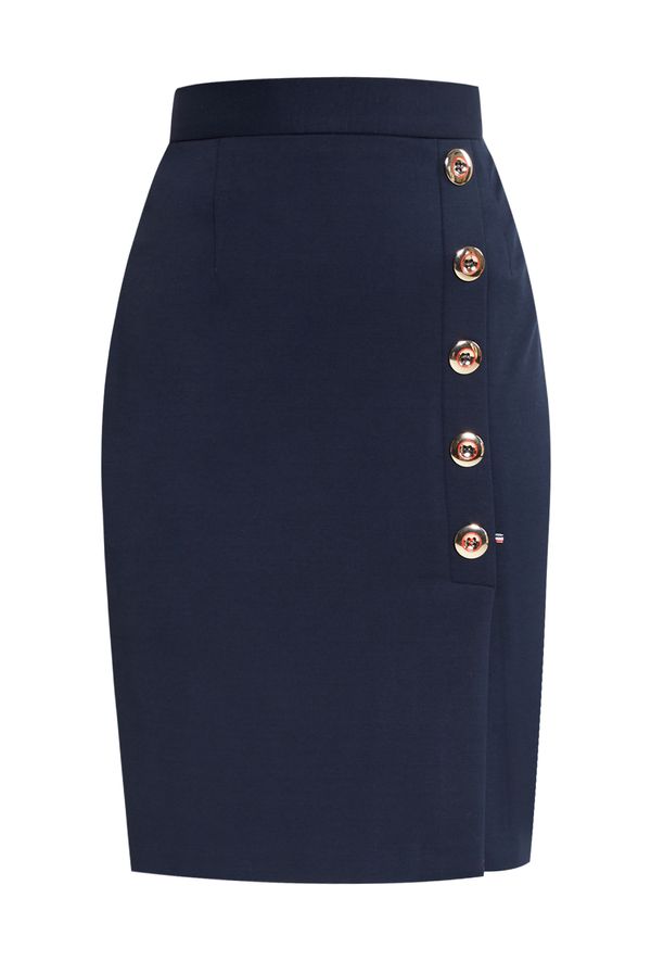 MONNARI MONNARI Woman's Mini Skirts Elegant Women's Skirt With Decorative Buttons Navy Blue