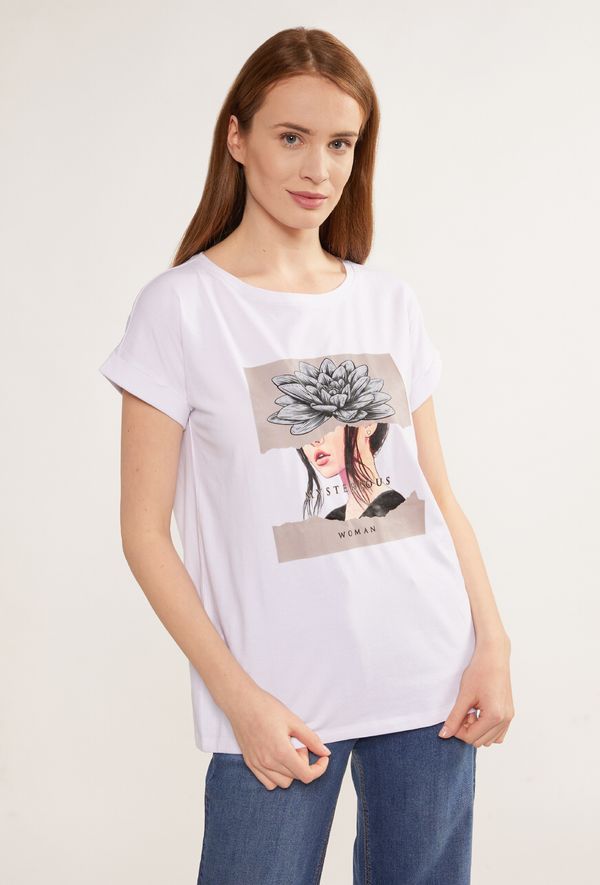 MONNARI MONNARI Woman's T-Shirts Cotton T-Shirt With Decorative Print