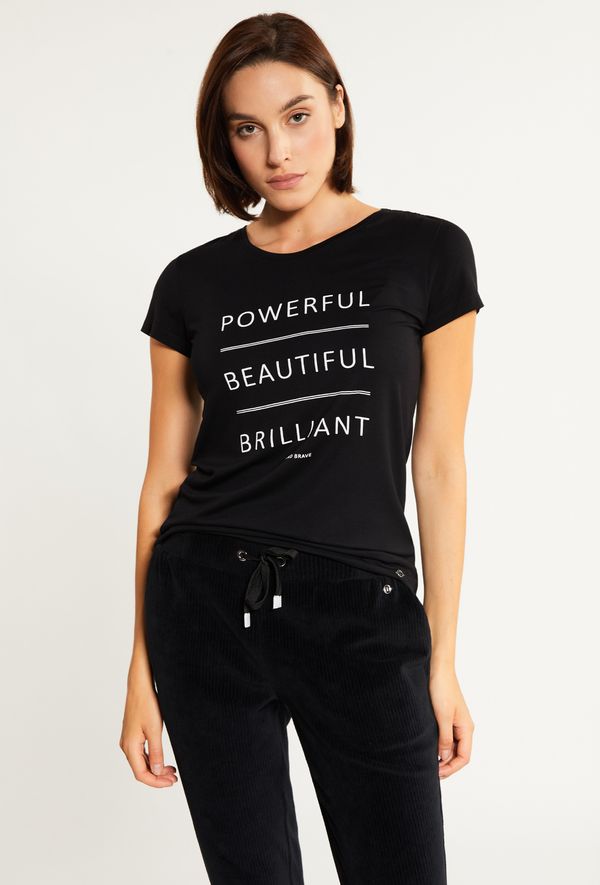 MONNARI MONNARI Woman's T-Shirts Ladies' T-Shirt With Decorative Inscription