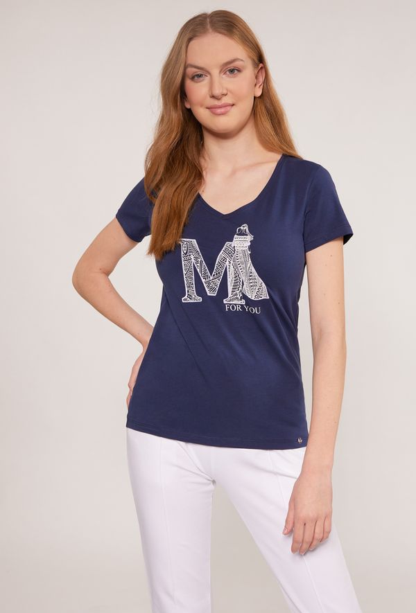 MONNARI MONNARI Woman's T-Shirts T-Shirt With Print Navy Blue