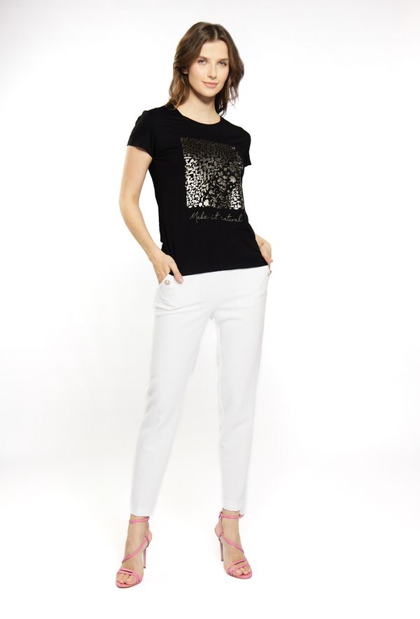 MONNARI MONNARI Woman's T-Shirts T-Shirt With Shimmering Panel