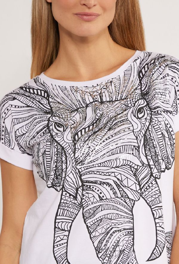 MONNARI MONNARI Woman's T-Shirts Women's T-Shirt With Elephant Print