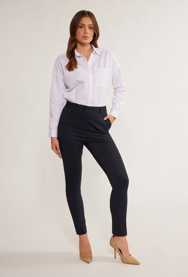 MONNARI MONNARI Woman's Trousers Elegant Women's Trousers With Delicate Print Multi Blue