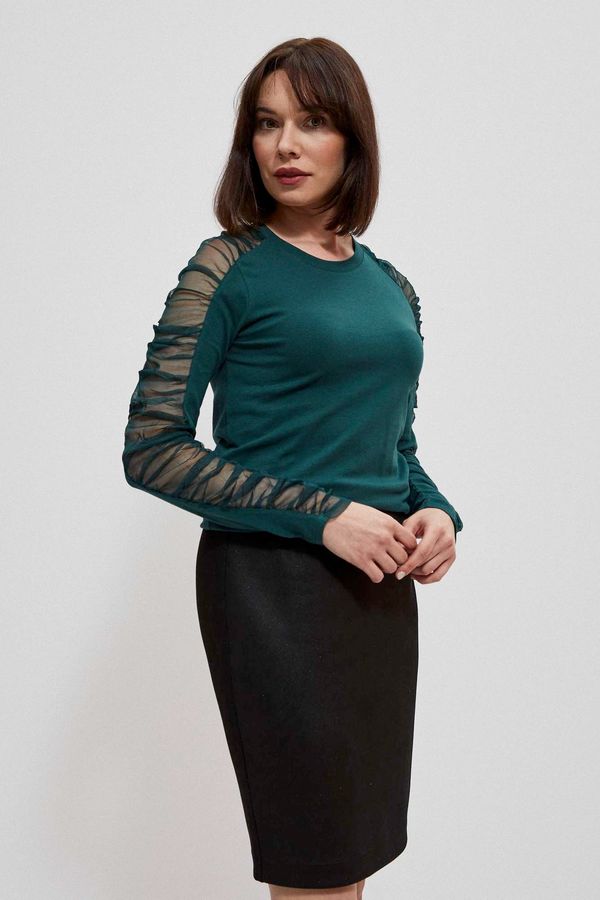 Moodo Blouse with transparent sleeves